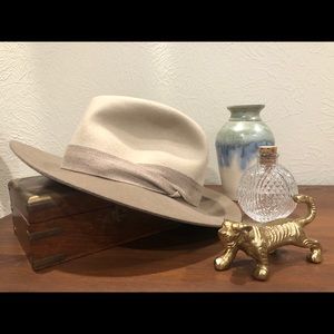 NWT Rag & Bone Two-Tone Brown Fedora Hat, Size M